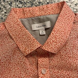 Calvin Klein Men's Coral Leaf Print Shirt